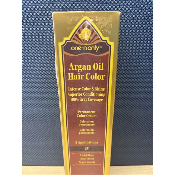 One 'N Only Argan Oil Hair Color 2V Violet Black Permanent Color - Picture 2 of 6